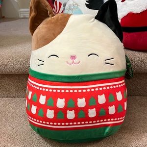 🐱 Squishmallow Cam the Christmas Sweater Cat 14” BNWT